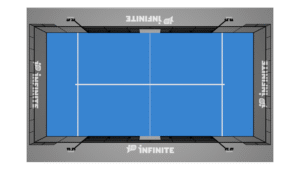 Terrain de padel Infinite padel Panoramique avec une vision du haut