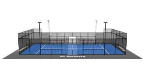 Terrain de padel Infinite padel Standard avec une vision du côté