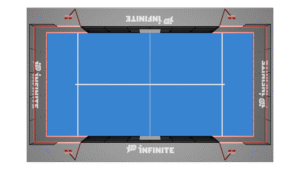 Terrain de padel Infinite padel Super Panoramique avec une vision du haut